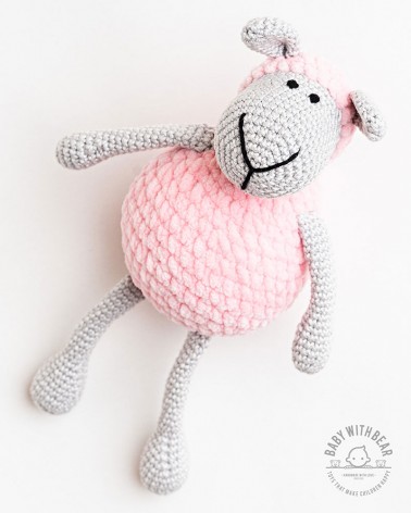 Amigurumi Sheep BWB - Sheep Pink & Gray