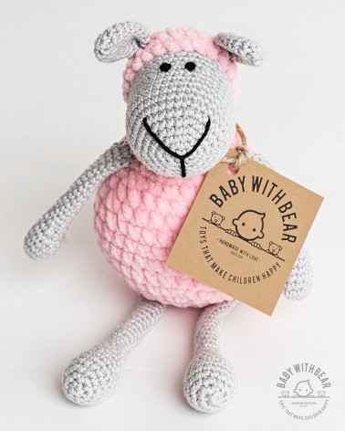Amigurumi Sheep BWB - Sheep Pink & Gray