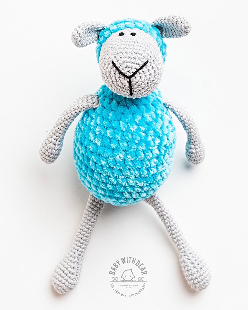 Amigurumi Sheep BWB - Sheep Blue & Gray