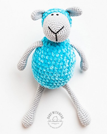 Amigurumi Sheep BWB - Sheep Blue & Gray