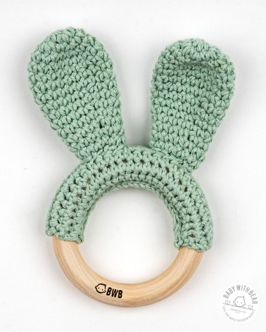 Crochet Teether BWB - Bunny Ears (Green)