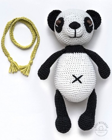 Amigurumi Panda BWB - Panda With Scarf - Baby with Bear