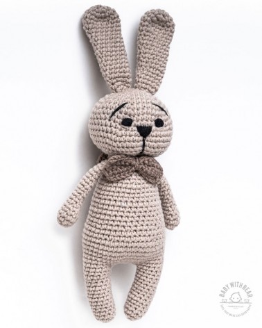 Amigurumi Bunny BWB - Bunny with Bow - Cream -Baby with Bear