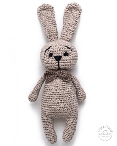 Amigurumi Bunny BWB - Bunny with Bow - Cream -Baby with Bear