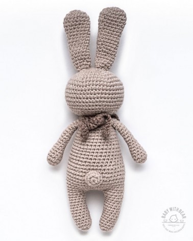 Amigurumi Bunny BWB - Bunny with Bow - Cream -Baby with Bear