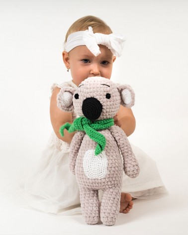 Amigurumi Koala Bear BabyWithBear - Koala with Scarf XL