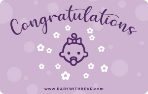 
			                        			congratulation birth girl